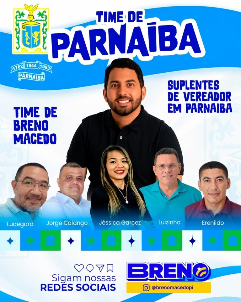 Saiba quem são os suplentes de vereadores que apoiam o pré-candidato a deputado Breno Macedo em Parnaíba, o time soma mais de 1Mil votos em Parnaíba.