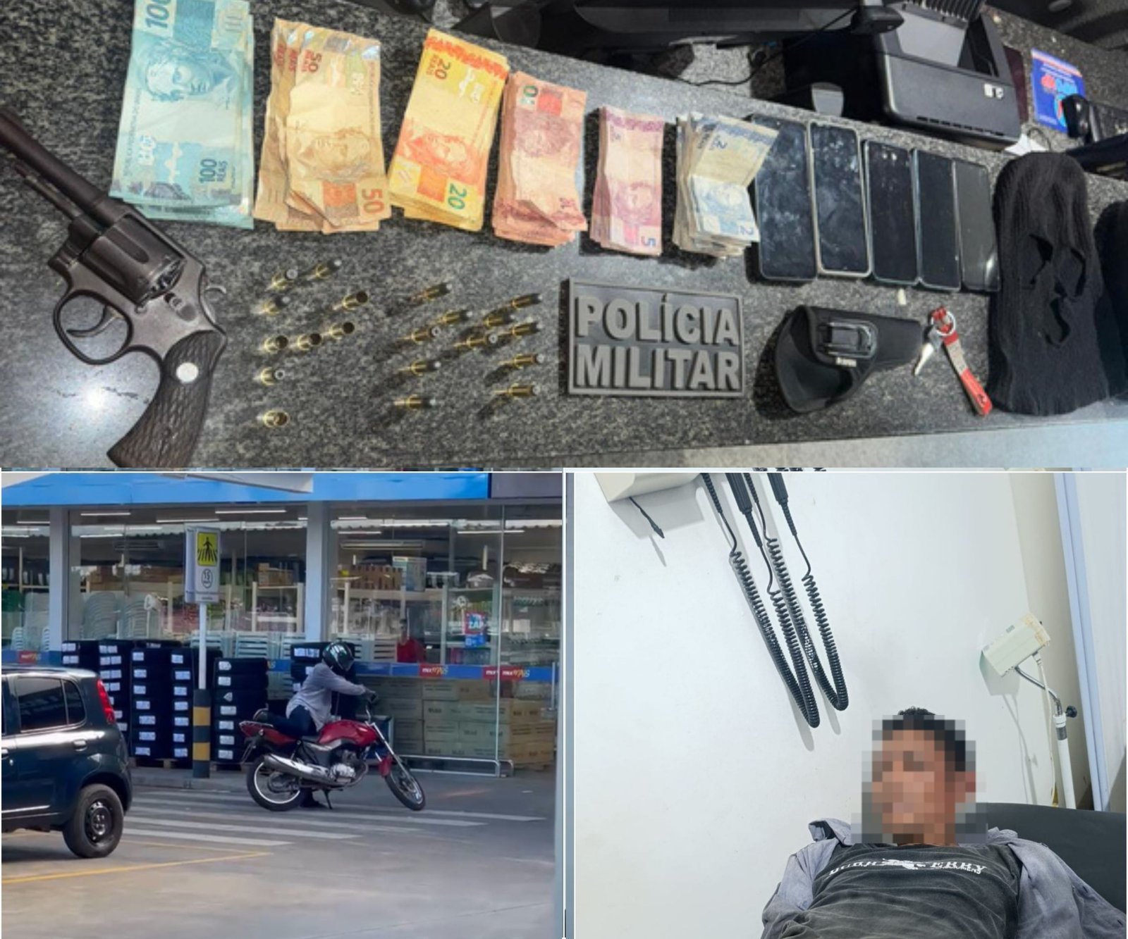 Suspeito de série de assaltos é baleado e preso após atirar contra policiais no interior do Piauí.